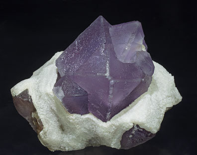 Octahedral Fluorite with Quartz. 