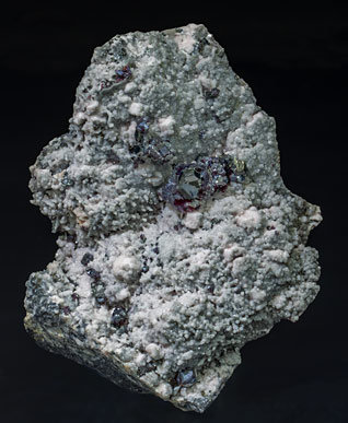 Pearceite-T2ac with Proustite and Rhodochrosite. 