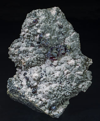 Pearceite-T2ac with Proustite and Rhodochrosite.