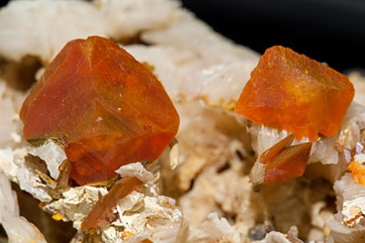 Wulfenite on Baryte. 