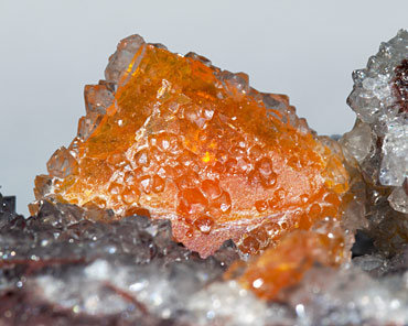 Wulfenite with Quartz. 