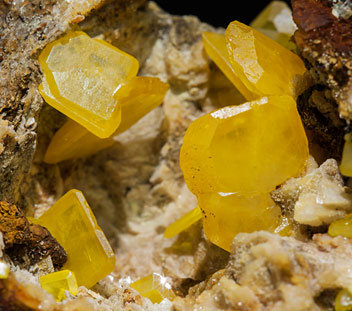 Wulfenite with Dolomite. 