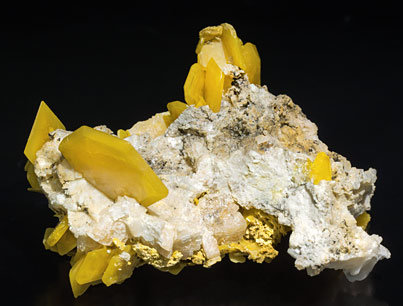 Wulfenite with Dolomite.