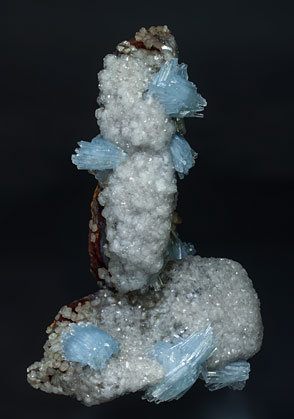 Baryte with Calcite and limonite. Front