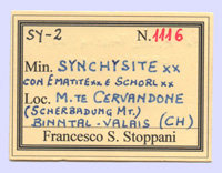 Synchisite-(Ce) with Albite, Hematite and Schorl