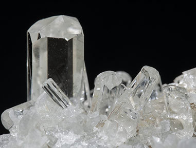 Twinned Phenakite with Albite, Schorl and Quartz (variety smoky). 