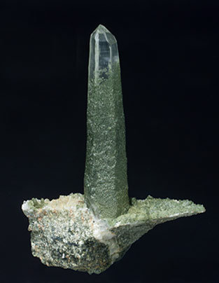 Quartz with Chlorite inclusions. Rear