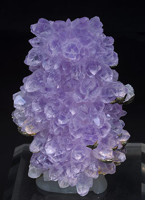 Quartz (variety amethyst) with Pyrite.