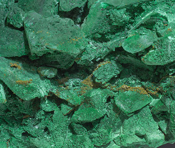 Tangeite with Malachite after Azurite. 