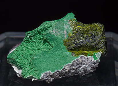 Volborthite with Malachite.