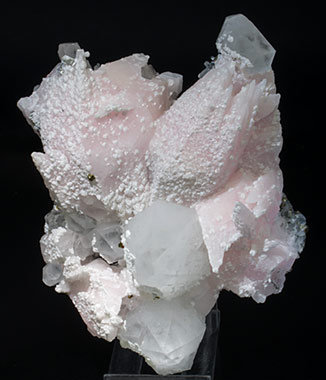 Calcite with Quartz, Dolomite and Chalcopyrite. Front