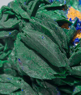 Malachite after Azurite. 