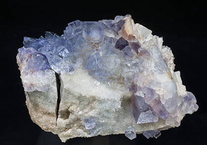 Fluorite with Quartz. 