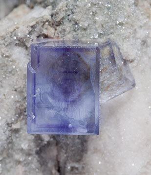 Fluorite with Quartz. 