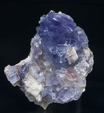 Fluorite with Quartz. Rear