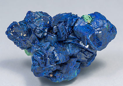 Azurite with Malachite after Cuprite.