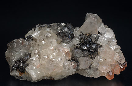 Calcite with manganese oxides inclusions.