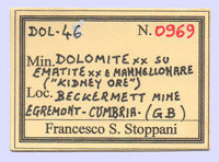 Dolomite with Hematite (kidney ore)