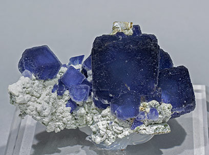 Fluorite with Muscovite and Dolomite. 