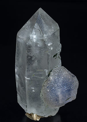 Fluorite with Quartz and Siderite. Side