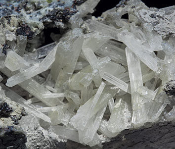 Olshanskyite with Andradite, Wurtzite and Galena. 