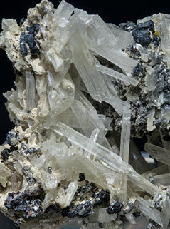 Olshanskyite with Andradite, Wurtzite and Galena. 