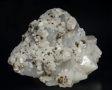 Quartz with Chalcopyrite and Dolomite. 