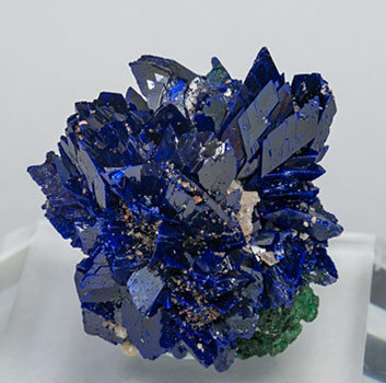 Azurite with Malachite and Baryte.