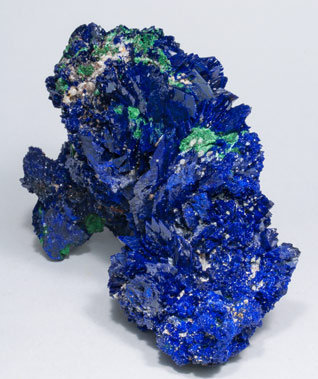 Azurite with Malachite and Baryte.