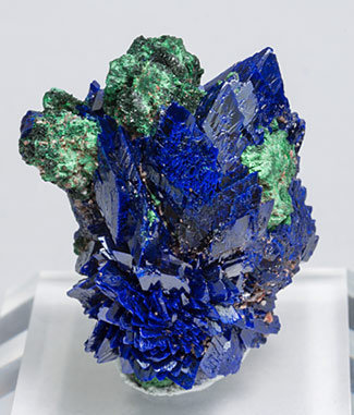 Azurite with Malachite and Baryte. 