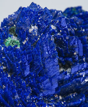 Azurite with Malachite and Baryte. 