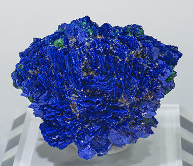 Azurite with Malachite and Baryte.