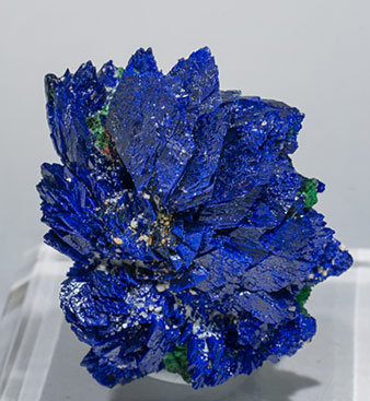 Azurite with Malachite and Baryte.