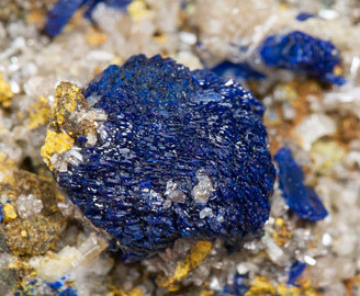 Azurite with Cerussite. 