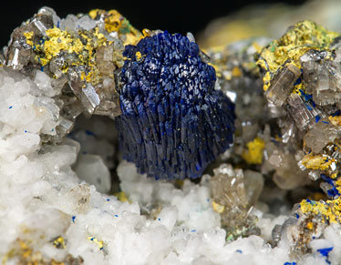 Azurite with Cerussite. 