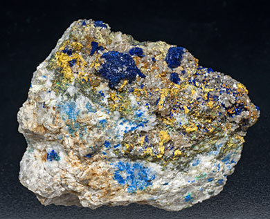 Azurite with Cerussite. 