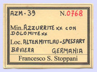 Azurite with Dolomite