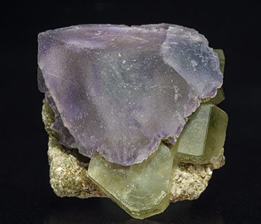 Fluorite with Fluorapatite and Muscovite. 