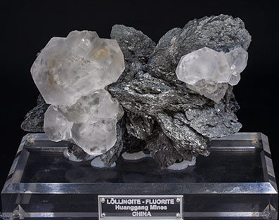 Löllingite with Arsenopyrite and Fluorite. 