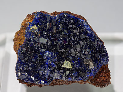 Miersite on Azurite. 