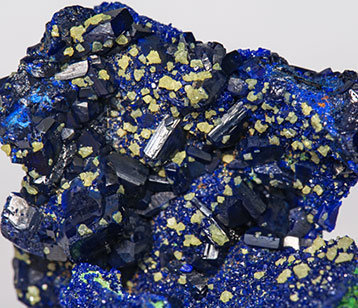 Miersite with Azurite and Malachite. 