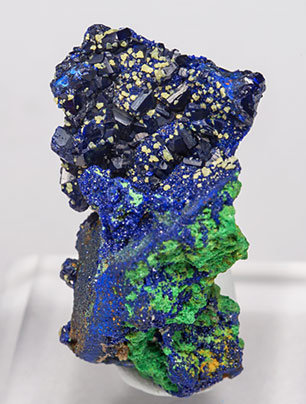 Miersite with Azurite and Malachite.