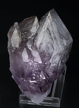 Sceptered Quartz (variety smoky  and amethyst). Side