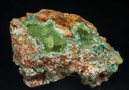 Senegalite with Turquoise and Crandallite. 