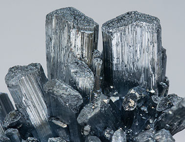 Stibnite with Calcite. 