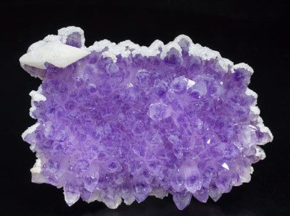 Quartz (variety amethyst) with Calcite. 