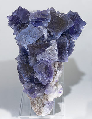 Fluorite with Quartz. bulb light