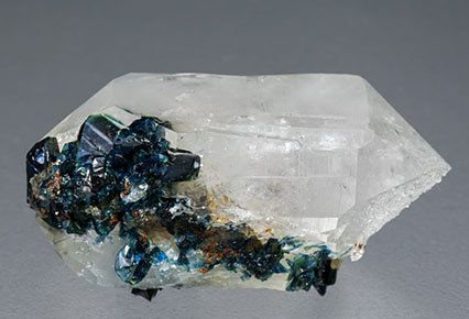 Doubly terminated Quartz with Lazulite. Rear