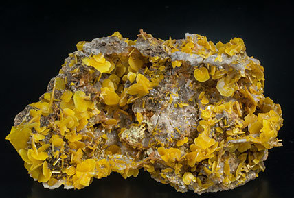 Wulfenite with Dolomite. 