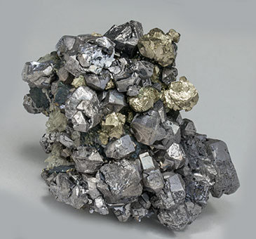 Galena with Pyrite and Baryte.